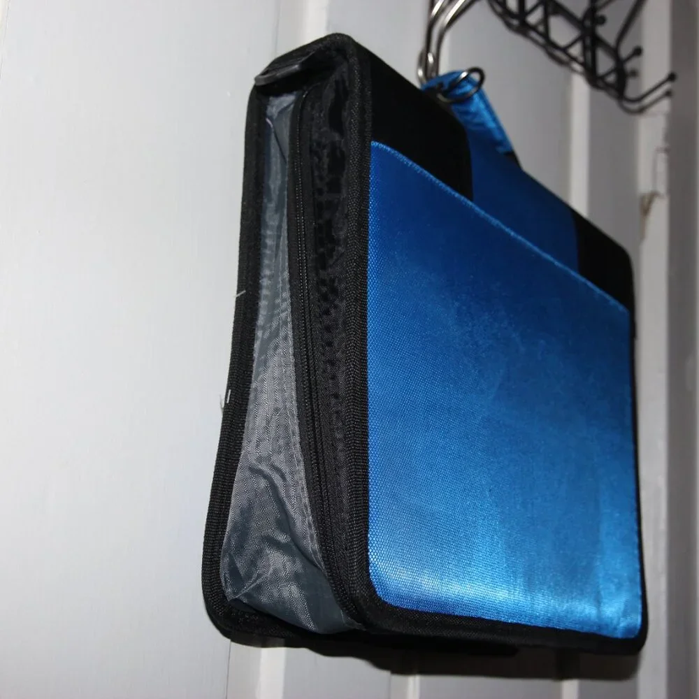 Blue and Black Binder Case-it Bag